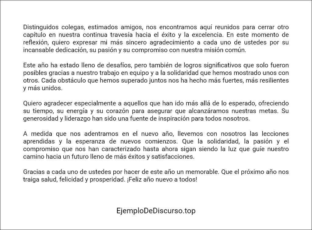 como elaborar un Discurso de agradecimiento de fin de año 