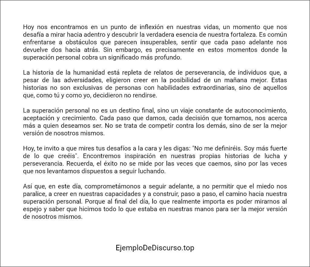 Discursos de superacion personal plantilla